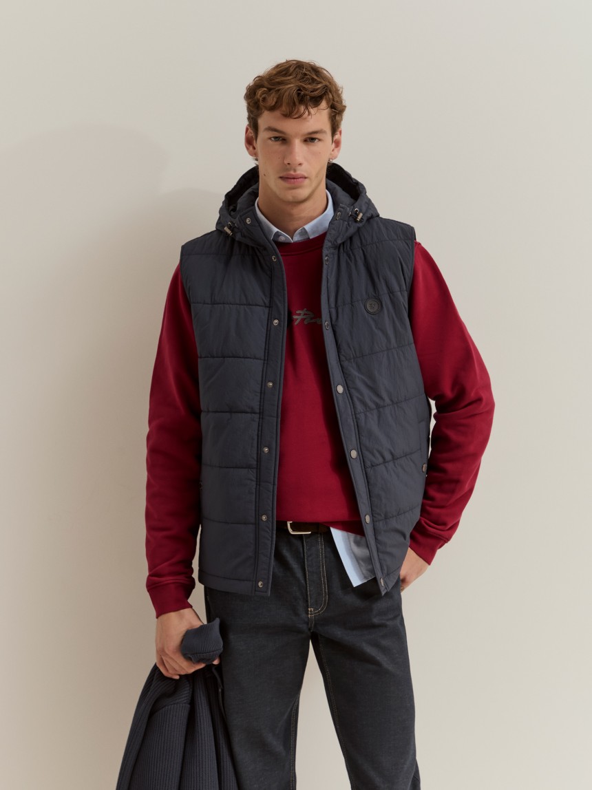 Knitted jumper with a waistcoat