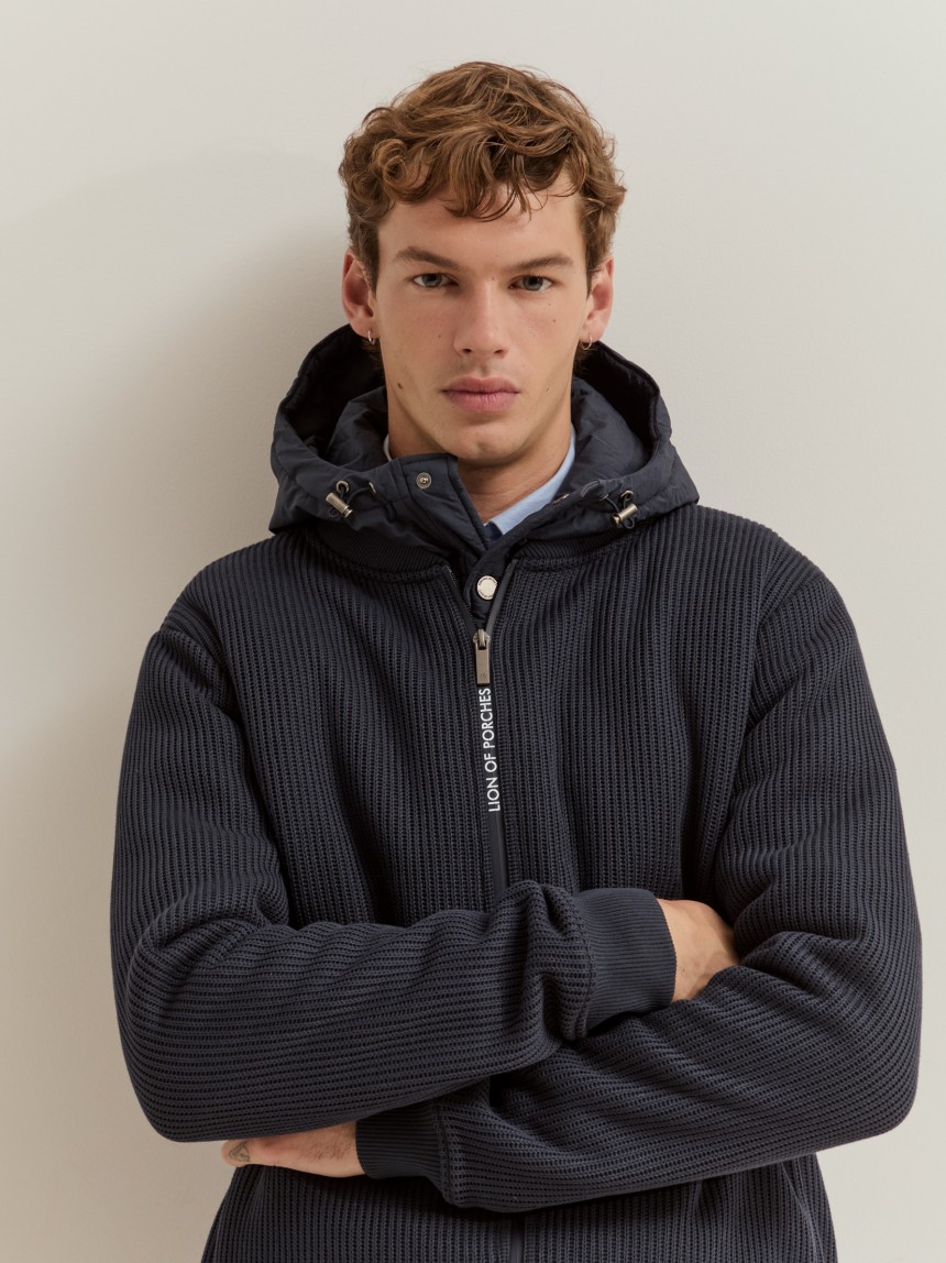 Knitted jumper with a waistcoat