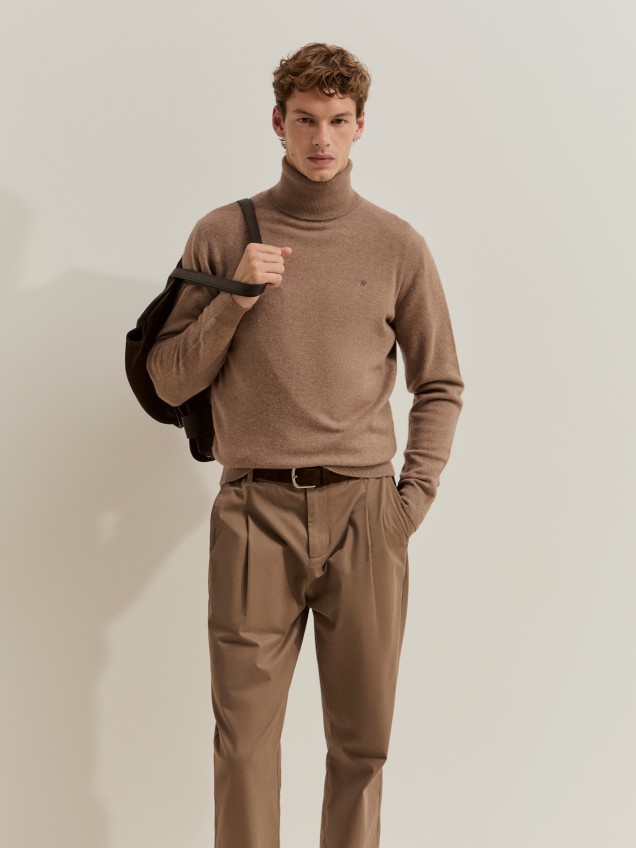 High-neck sweater in wool and cashmere - Image product
