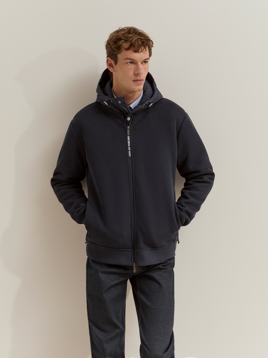 Knitted jumper with a waistcoat
