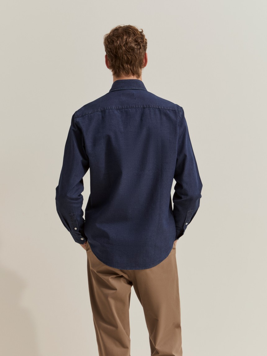 Camisa ajustada con textura