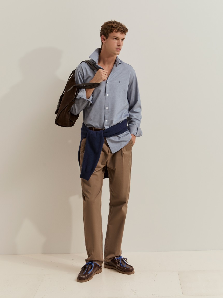 Camisa de algod�o slim fit