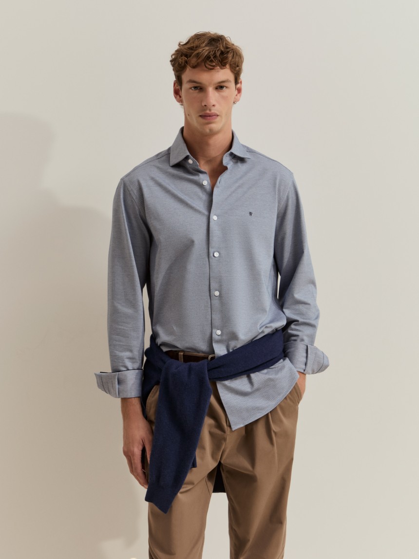 Camisa de algod�o slim fit