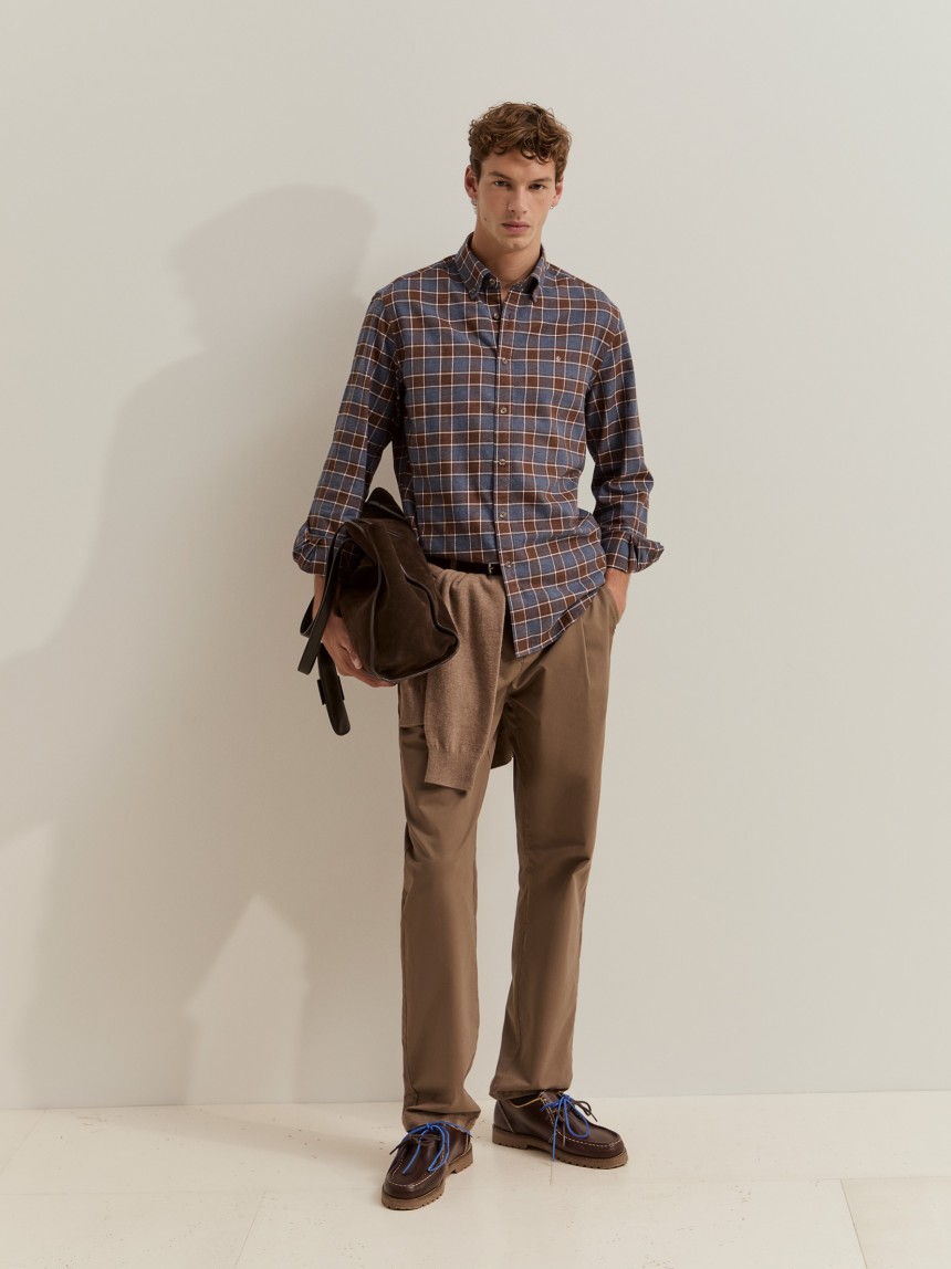 Camisa xadrez slim fit