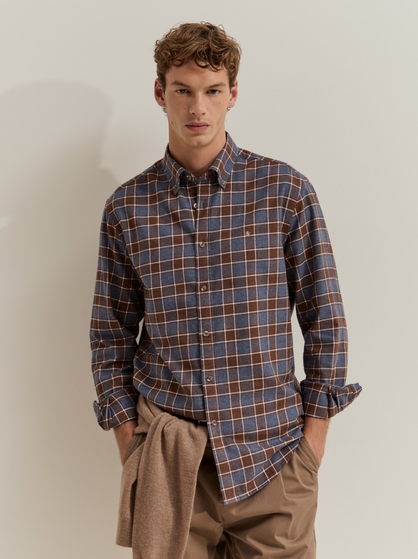 Camisa xadrez slim fit