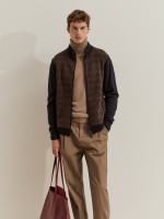Checkered knit jacket