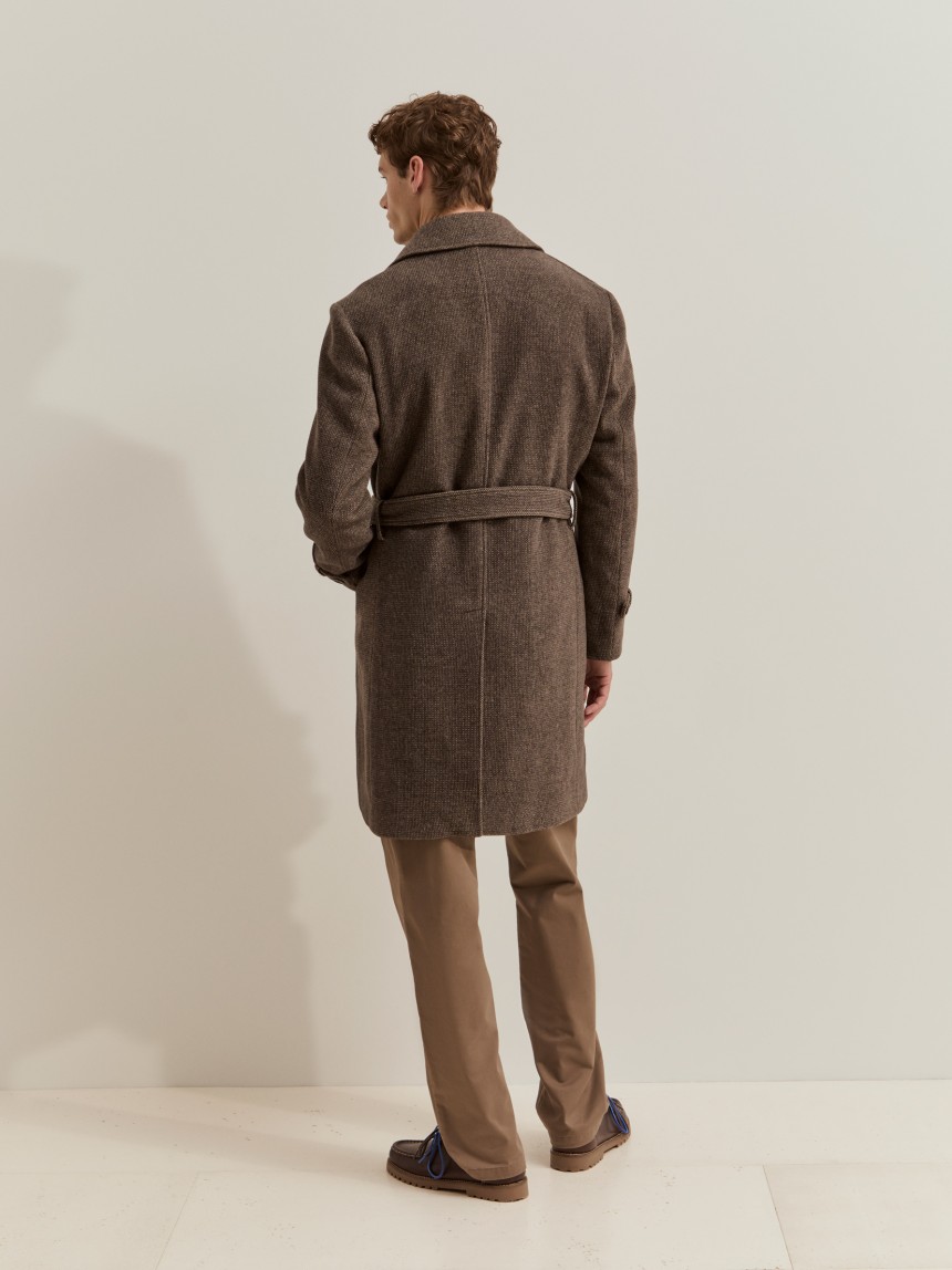 Overcoat with belt