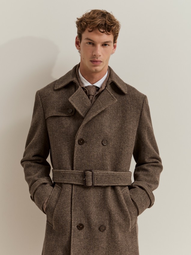Overcoat with belt - Image product