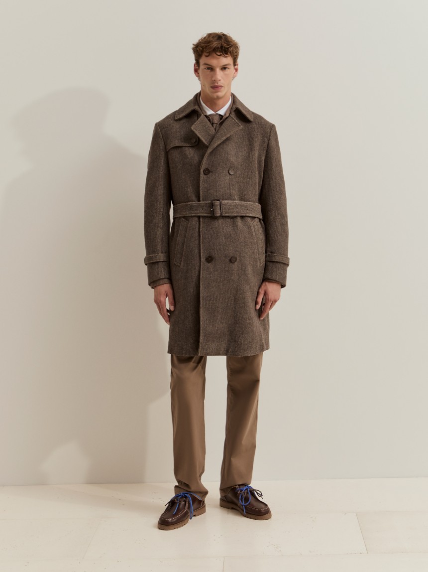 Overcoat with belt