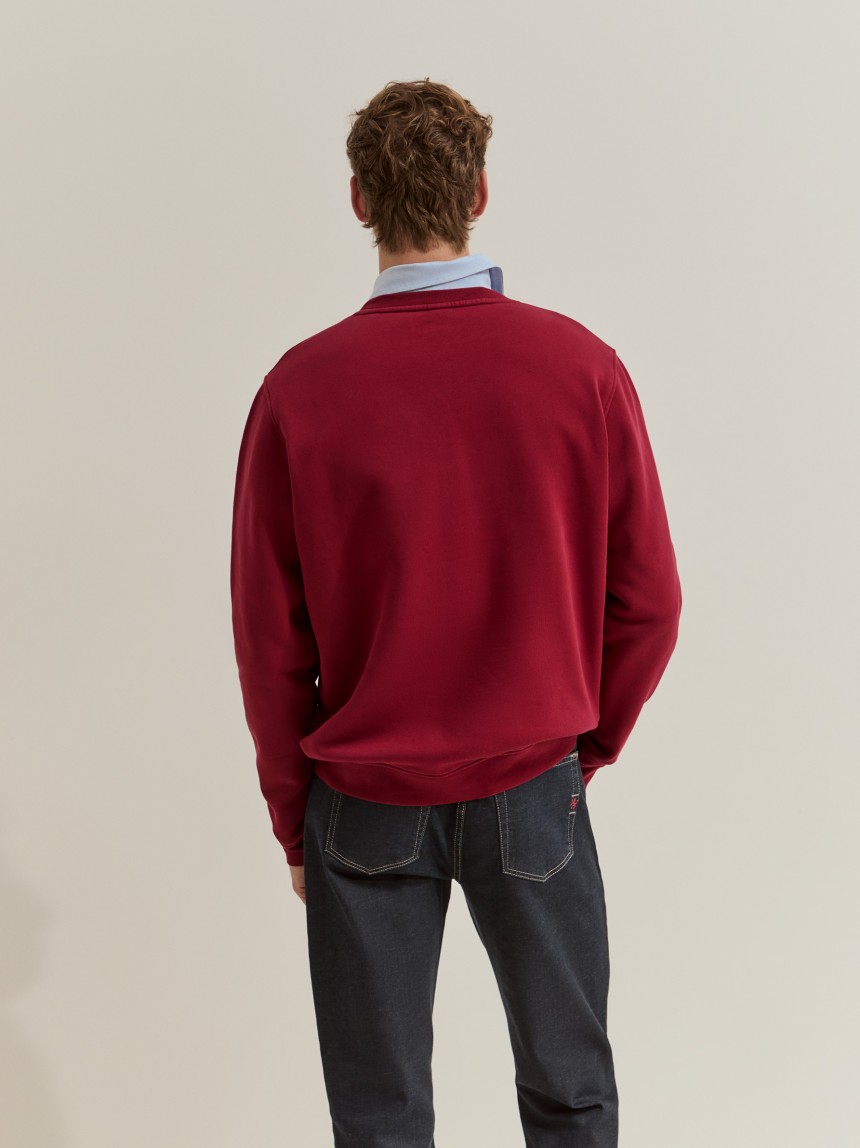 Cotton sweater with logo