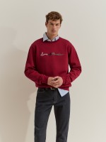 Cotton sweater with logo