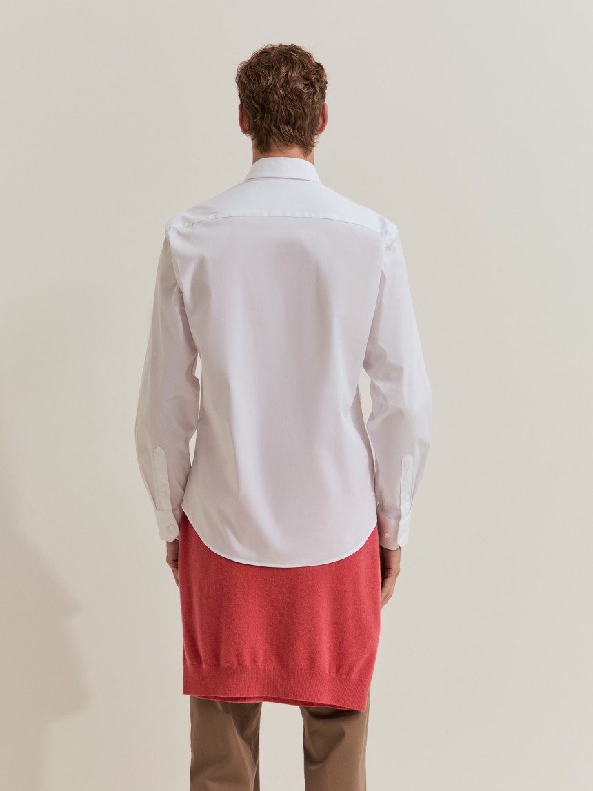 Camisa slim fit em algod�o
