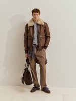 Chaqueta estilo aviador de piel