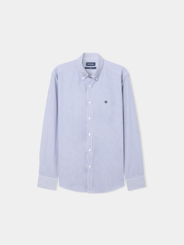 Slim-fit poplin shirt - Image product