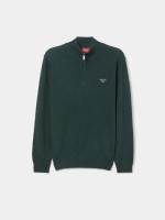 Half-zip jumper made of wool