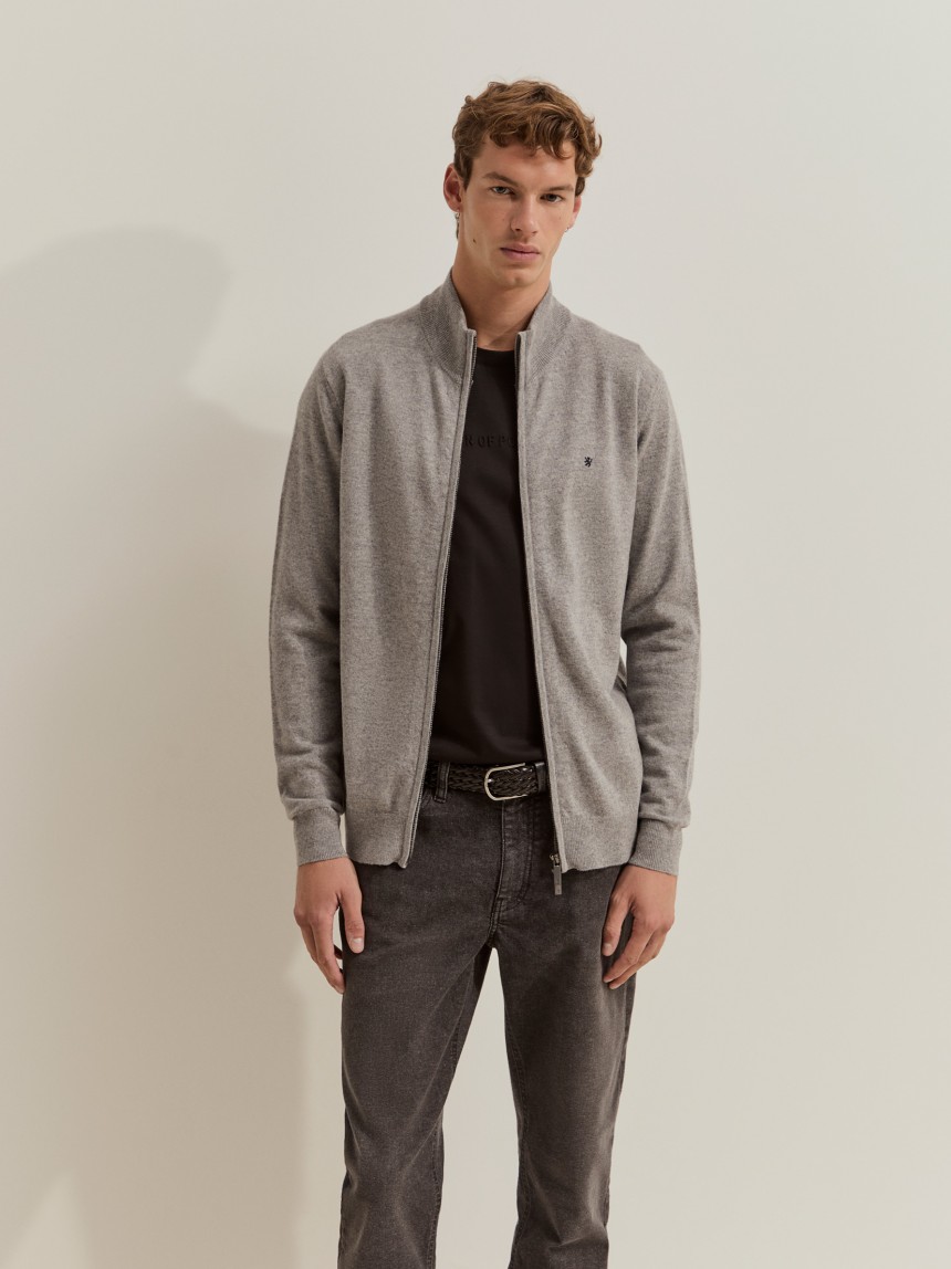 Casaco de malha 100% l� merino