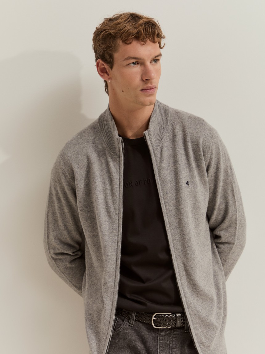 Casaco de malha 100% l� merino