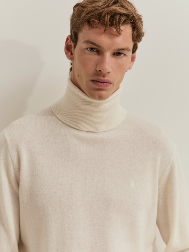 High-neck sweater in wool and cashmere - Image product