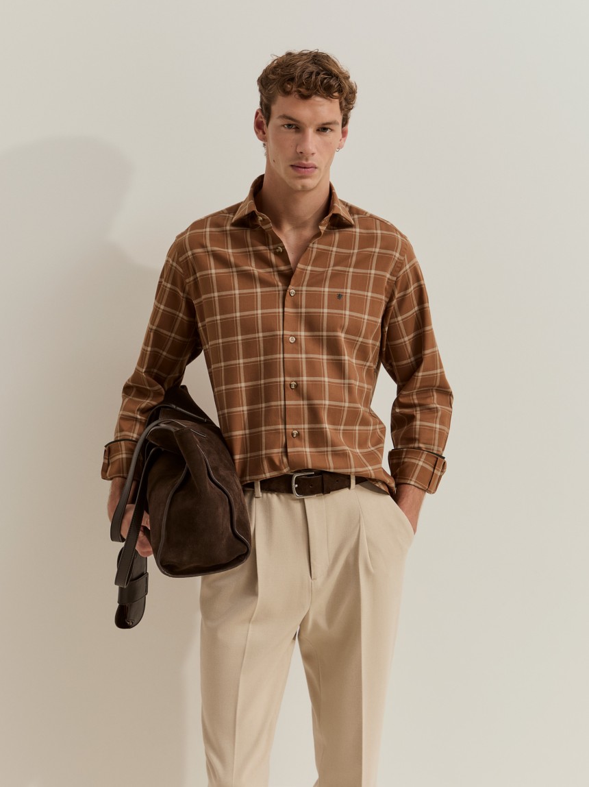 Camisa xadrez slim fit