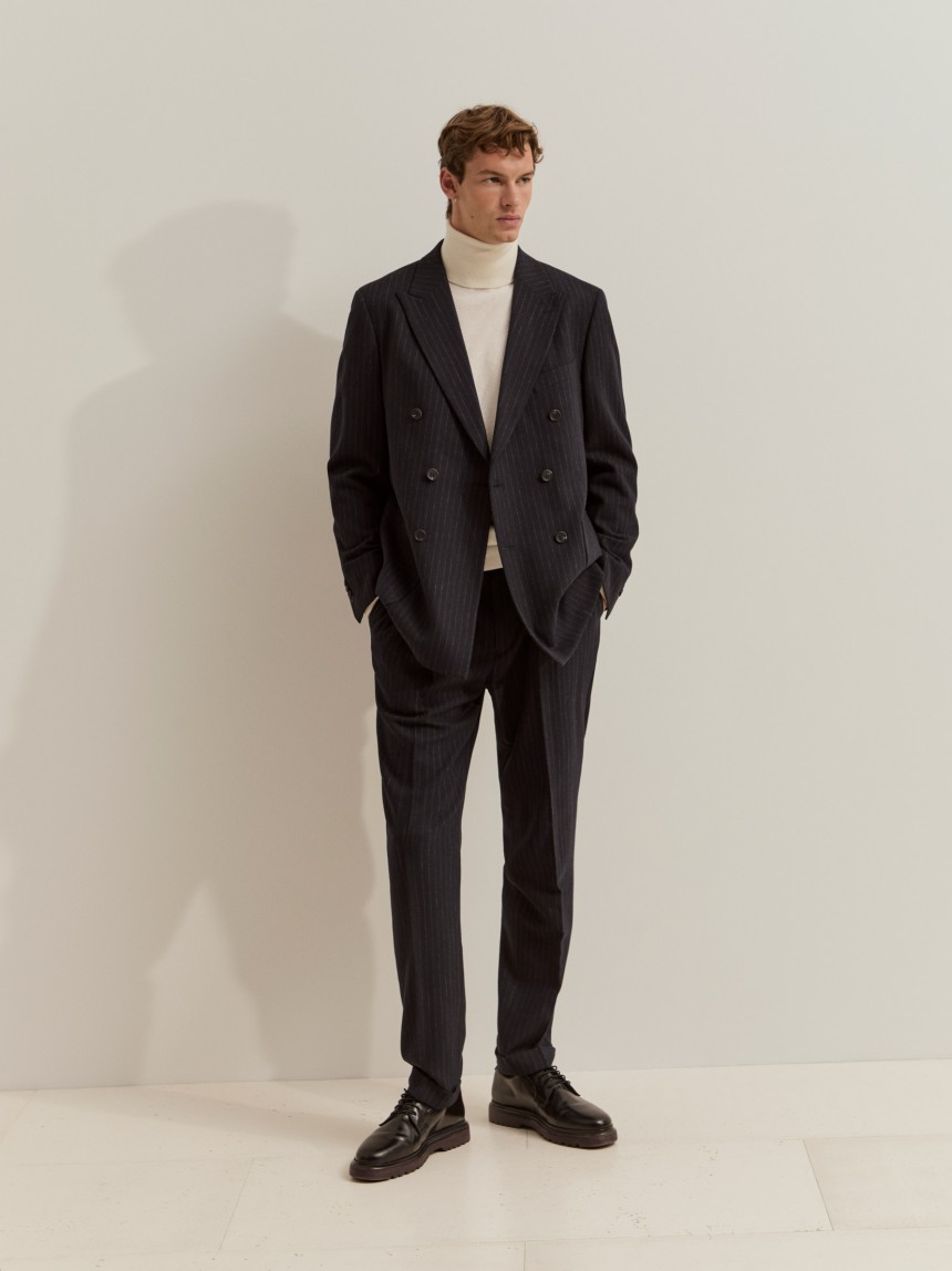 Blazer risca de giz com l�