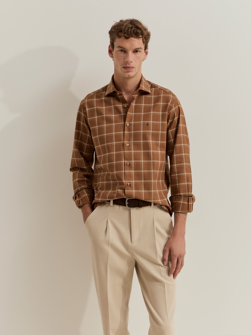 Camisa xadrez slim fit