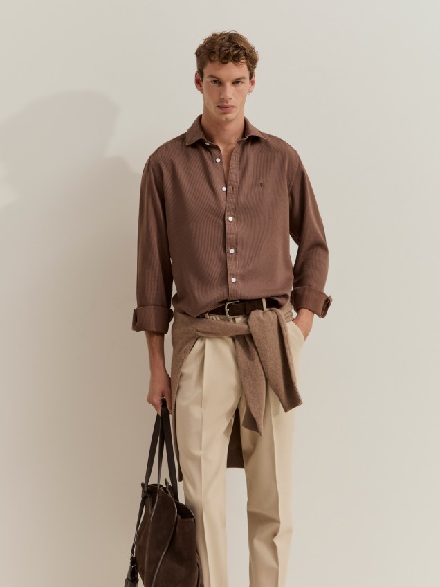 Camisa em liocel �s riscas - Image product