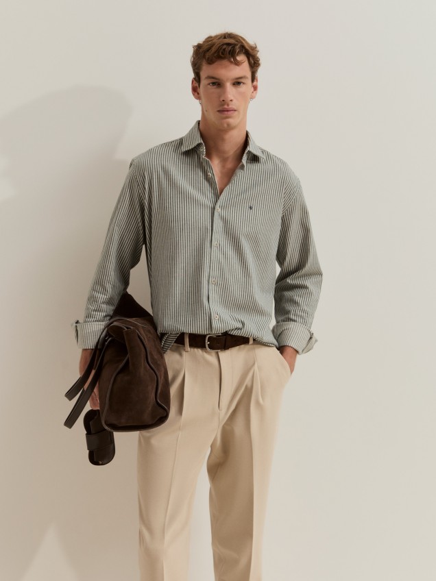 Camisa regular fit às riscas - Image product