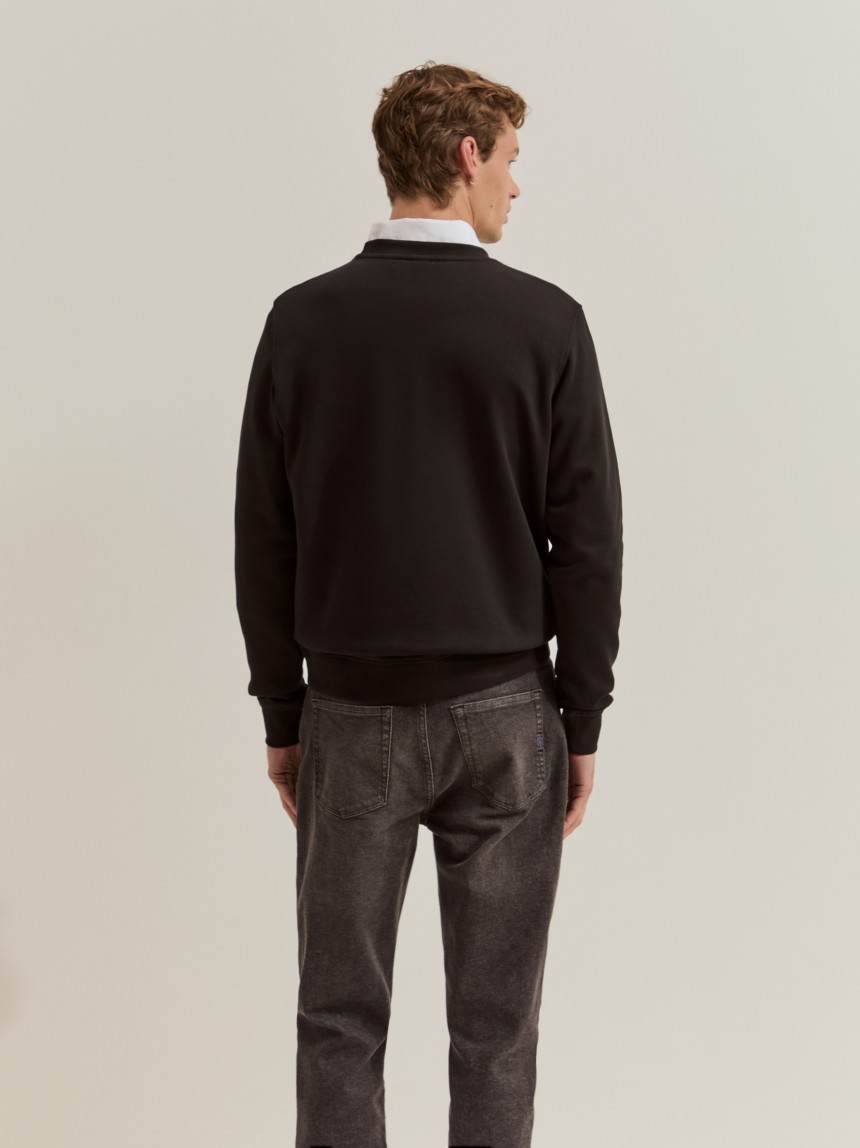 Sweater de algod�o com bolso