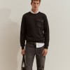 Sweater de algod�o com bolso