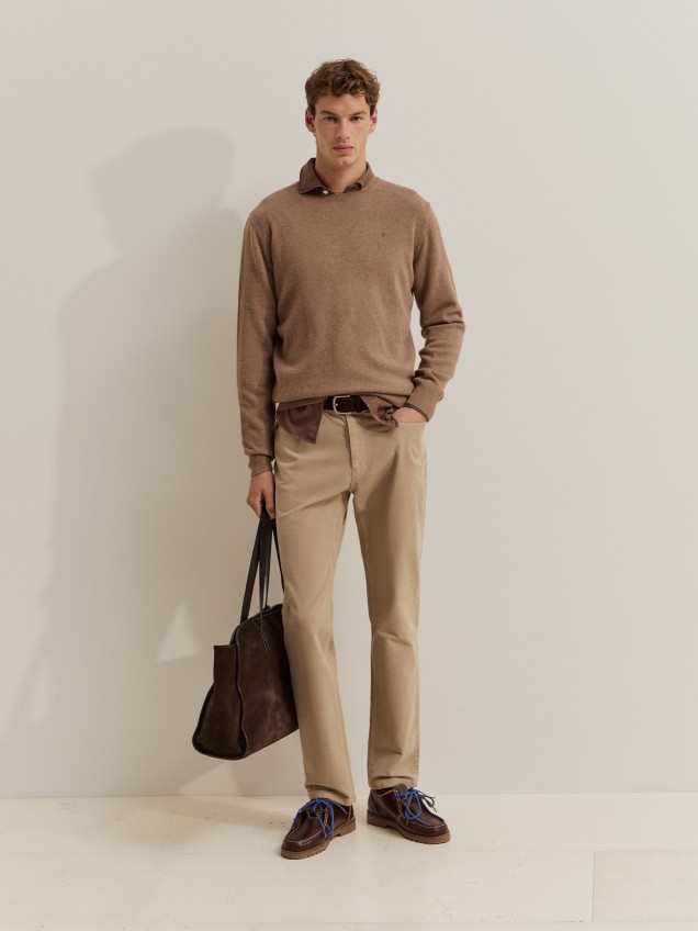 Regular fit twill trousers - Image product