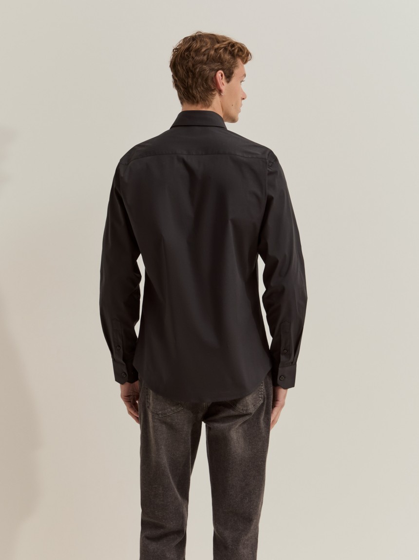 Camisa slim fit em algod�o