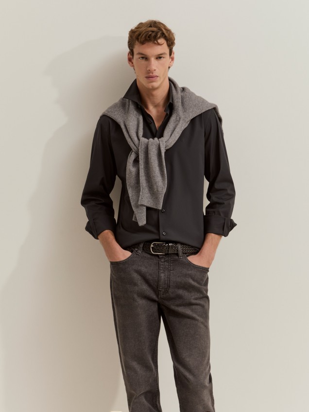 Camisa slim fit em algod�o - Image product