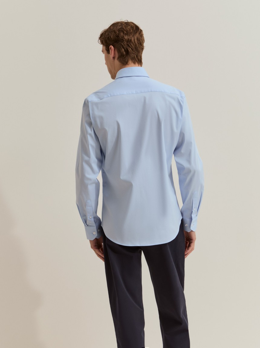 Camisa slim fit em algod�o