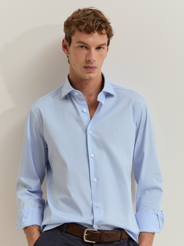 Camisa slim fit em algodão - Image product