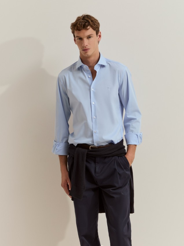 Camisa slim fit em algodão - Image product