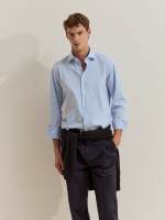 Camisa slim fit em algod�o