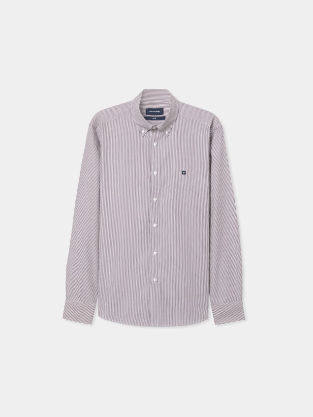 Slim-fit poplin shirt - Image product