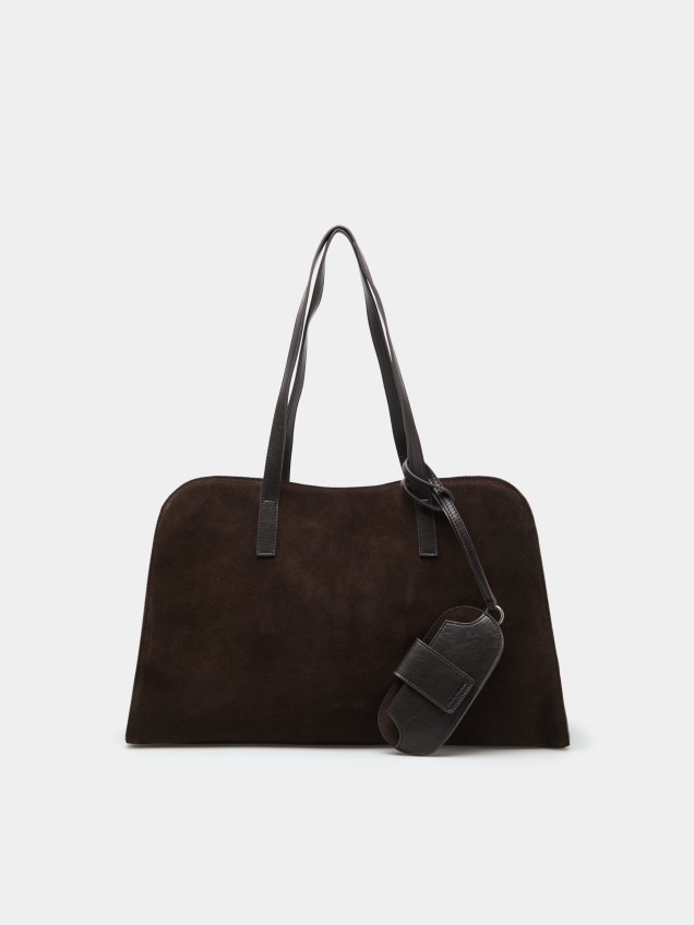 Bolso tote de ante con dije - Image product