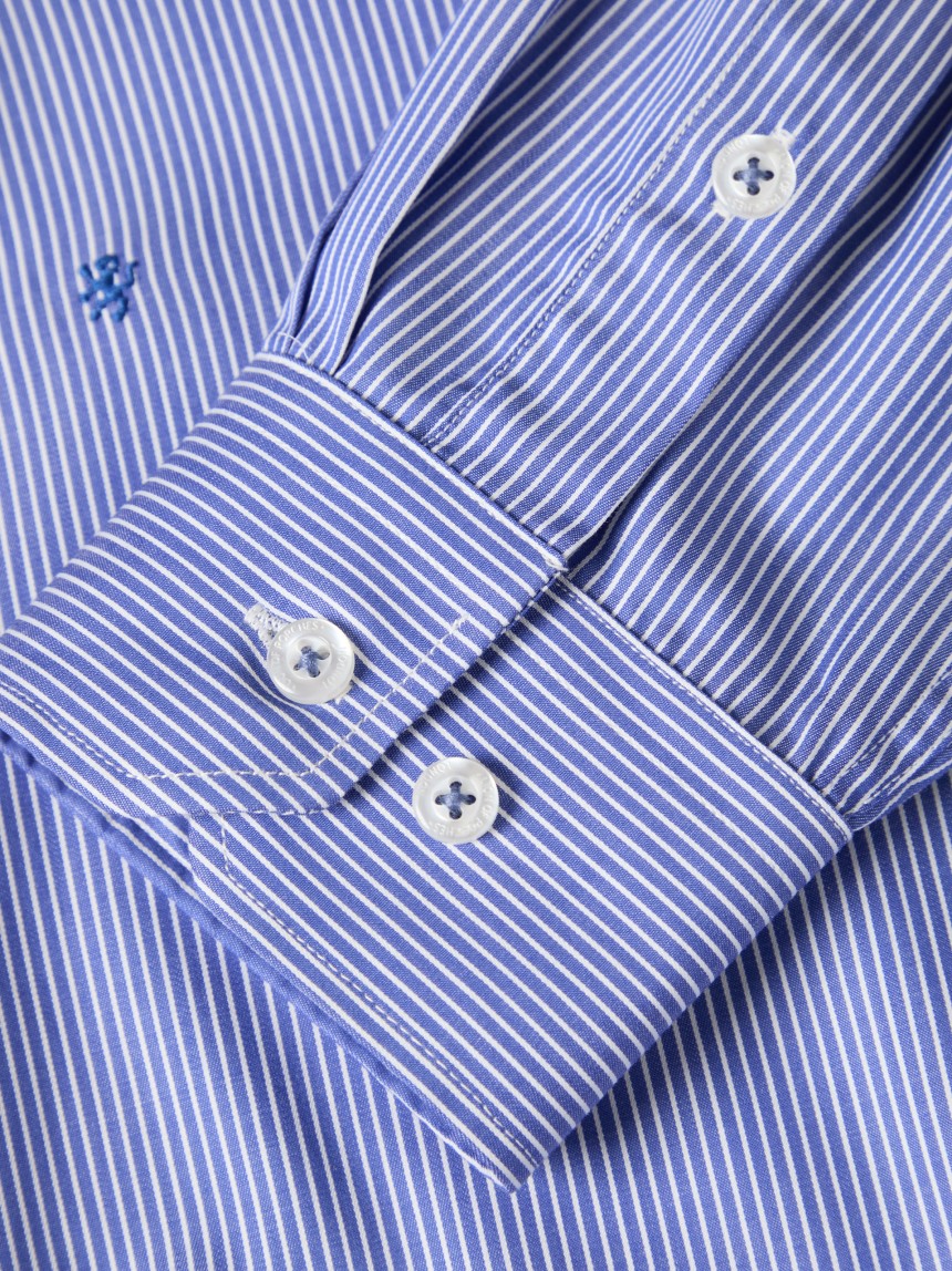 Striped poplin shirt