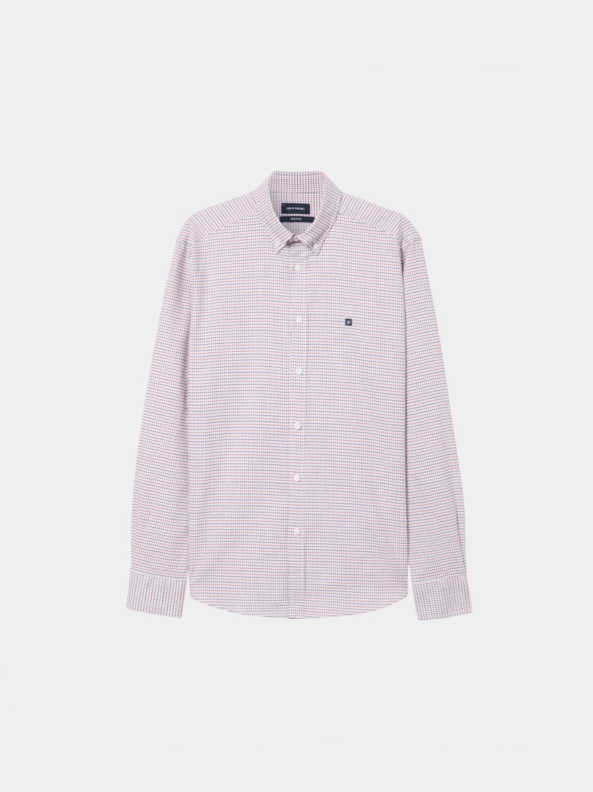 Camisa regular fit aos quadrados