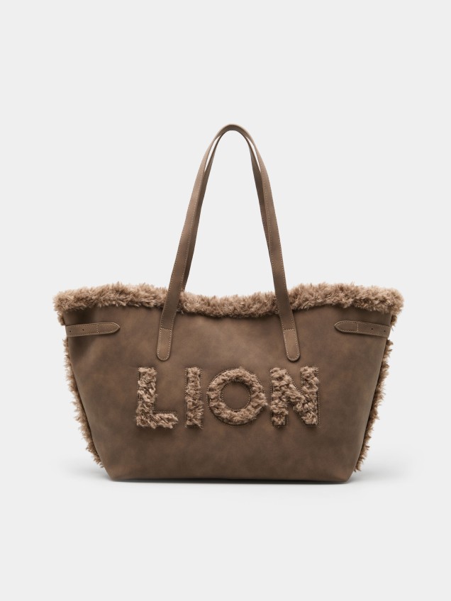 Bolso tote grande con pelo - Image product