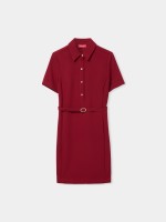 Vestido curto com cinto