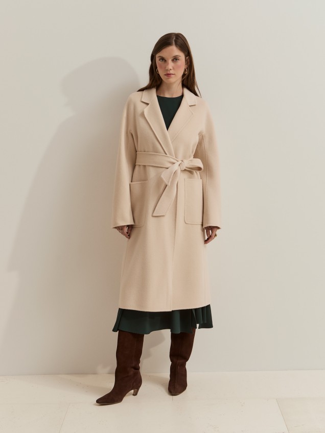 Wool overcoat with belt - Image product