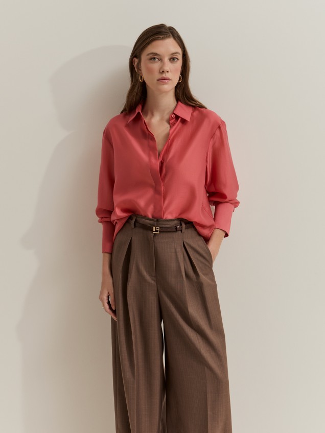 Pantalones anchos con pliegues - Image product