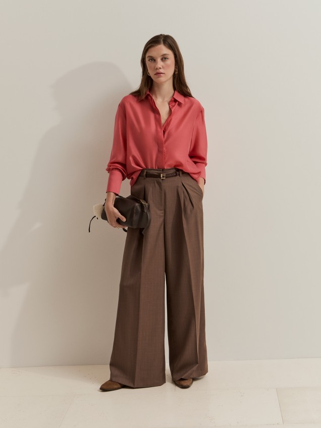 Pantalones anchos con pliegues - Image product