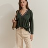 T-shirt made of lyocell and cotton