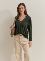 Camisola em liocel e algod�o