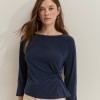 Sweater with gathered detail