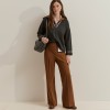 Cal�as wide leg em malha t�cnica