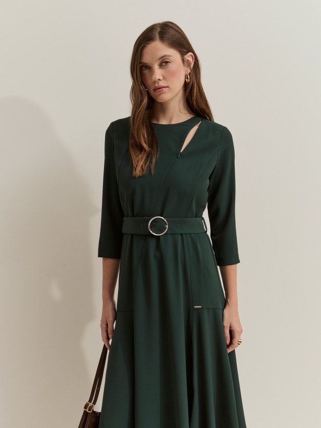 Vestido midi con cintur�n - Image product